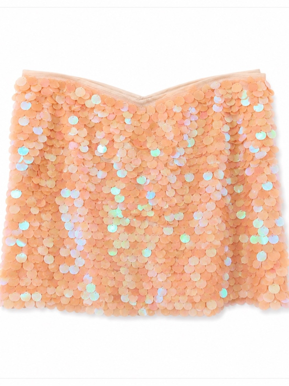 Astr Peach Sequin Mini Skirt